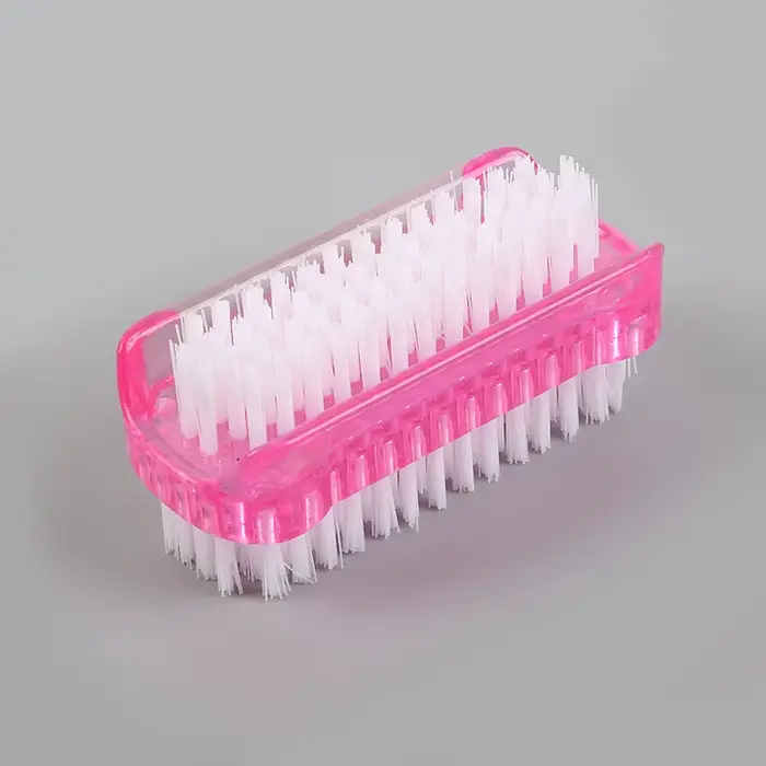 Brosse de nettoyage des ongles double face, outil de manucure et de pédicure, idéal pour les ongles 
