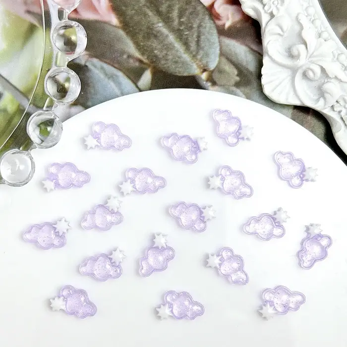 Breloques en résine transparente pour Nail Art