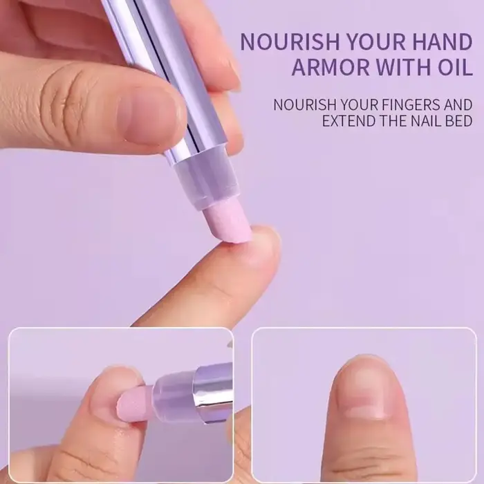 Stylo à Huile Essentielle pour Cuticules, Poussoir de Cuticules pour Ongles Saccadés, Ongles Secs et Abîmés, Hydrate, Renforce et Illumine les Ongles