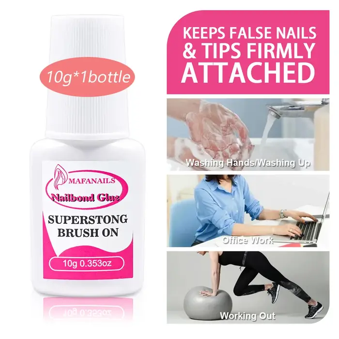 Colle à ongles transparente Ultra forte 5x3g-formule à séchage rapide et sans essuyage