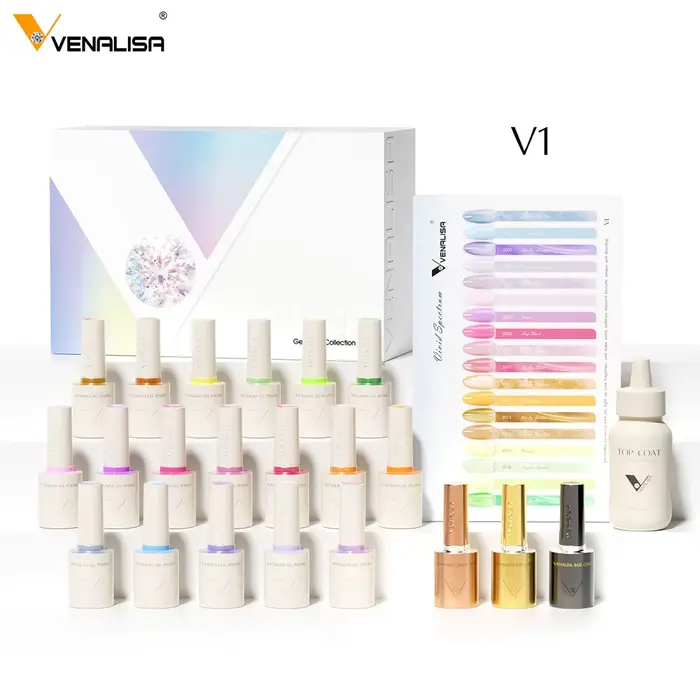 TPO FREE VENALISA 10ml vernis à ongles Gel VIP Kit couleur rouge Collection affichage couleur trempe