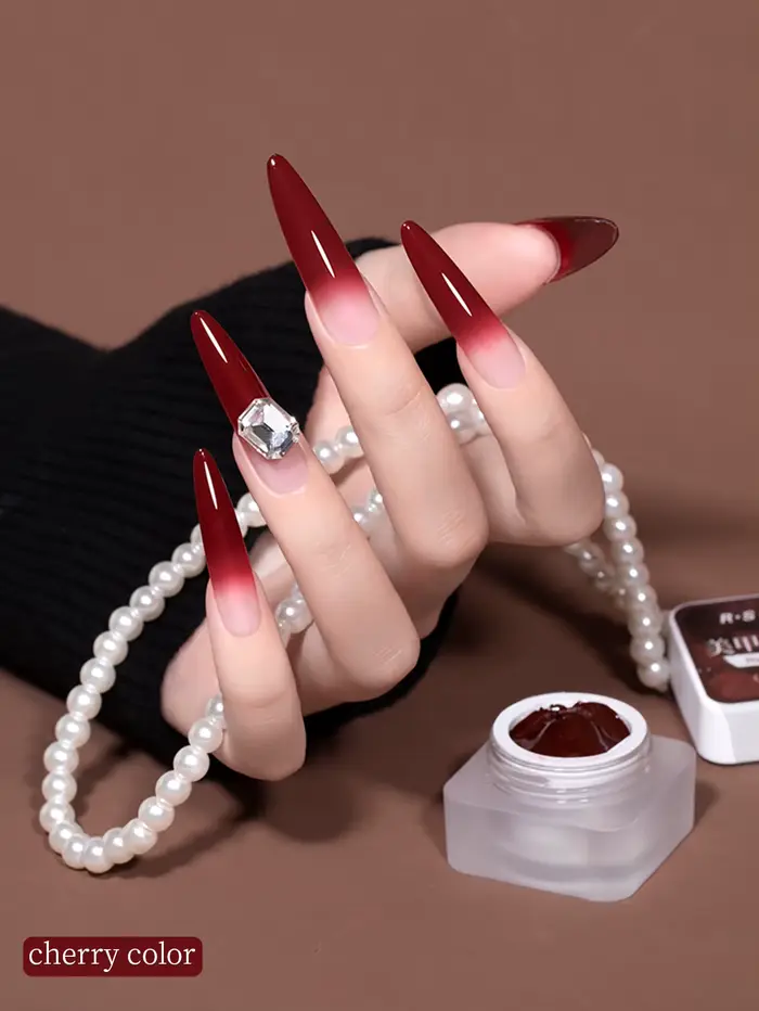 RSNAIL 10g rouge ongles estampage Gel haute Pigment UV LED durci Soak Off Omber tapotement Gel pour Salon de manucure