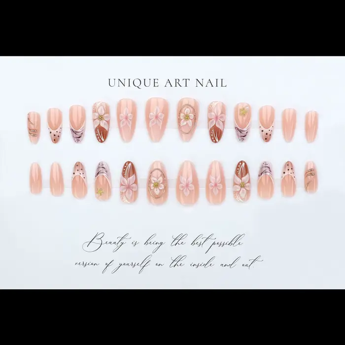 Faux ongles 3D pour femmes et filles