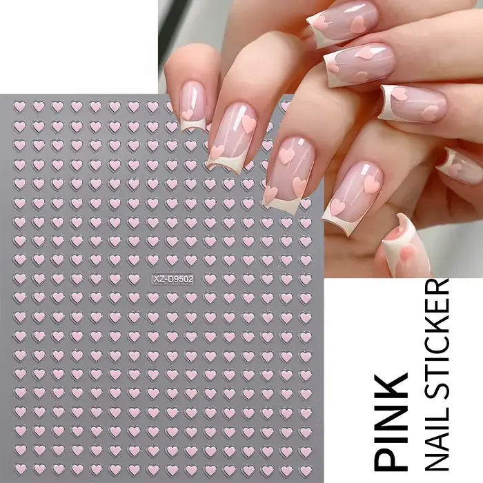 Autocollants pour ongles en forme de cœur