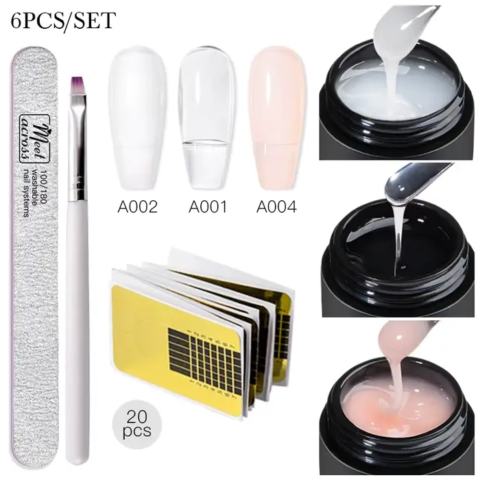 Kit de gel pour ongles d'extension Baby Boomer