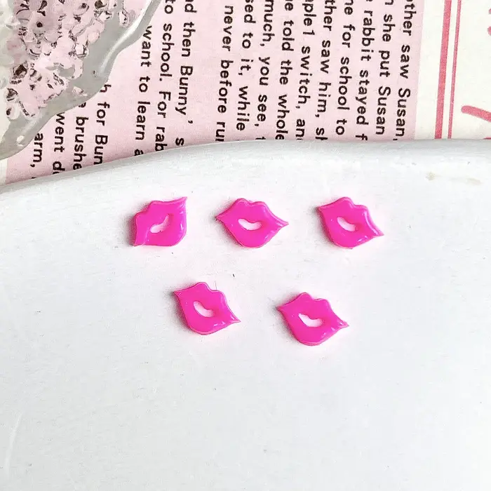 Lèvres Sexy accessoires de Nail Art Multi couleurs rouge