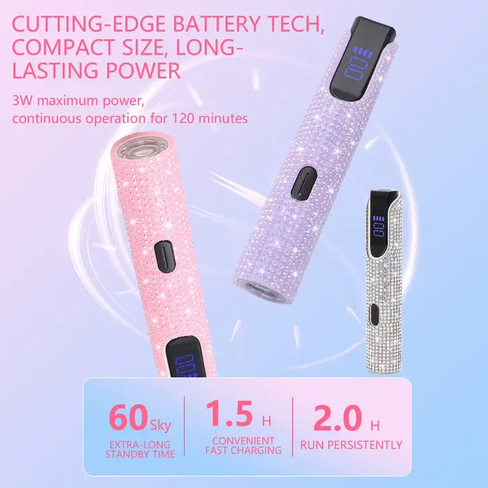 La lampe à ongles portative avec diamant en cristal