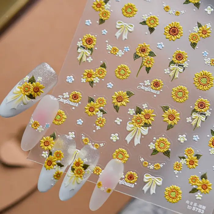 Autocollants 5D en relief pour ongles