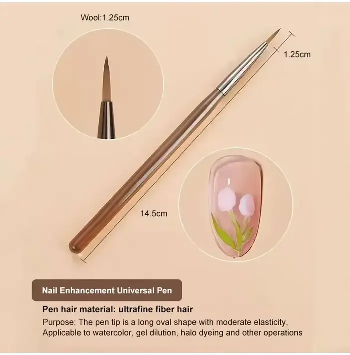 9 pièces brosse à ongles Liner bricolage peinture stylo manucure acrylique dessin