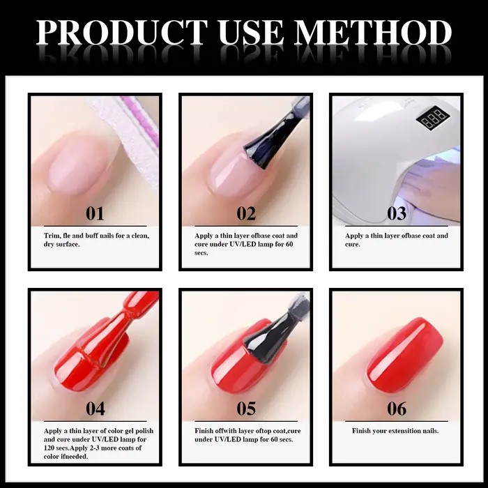 Vernis à ongles UV/LED noir Hassleless 15 ml — finition ultra brillante ; un incontournable pour les passionnés de nail art ; idéal pour les manucures françaises.
