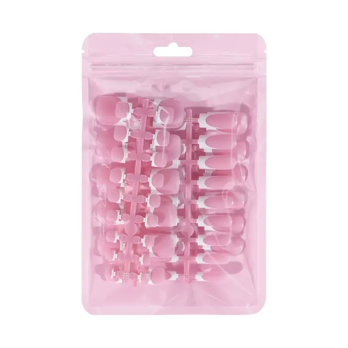 60 pièces/boîte – Faux ongles à presser de haute qualité pour manucure et pédicure – Blanc