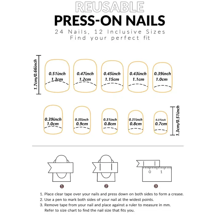 Faux ongles français noirs pointus