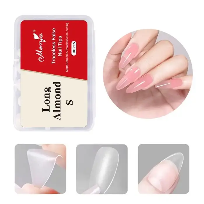 100 pièces/boîte faux ongles sans polissage sans Trace presse démale sur faux ongles fins conseils pour Extension maison bricolage