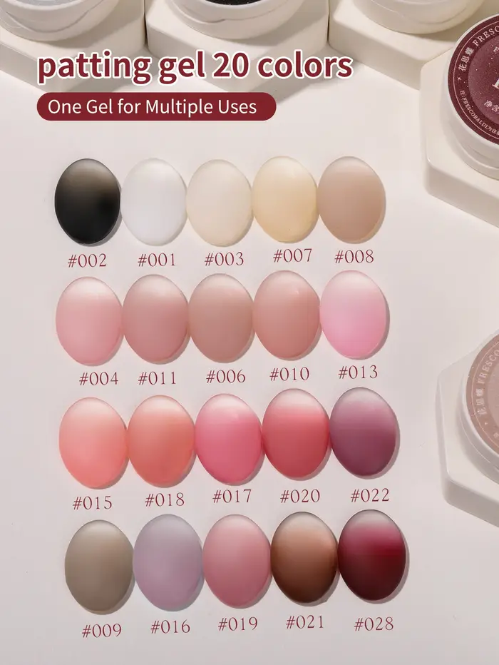 FRESCOBALDI Vernis à ongles semi-solide en gel, 20 couleurs, brossable, hautement saturé, adapté pour une utilisation en salon et à domicile, toutes saisons