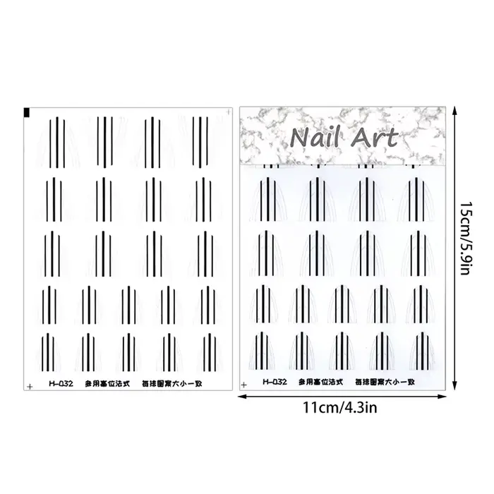 Formes d'ongles Guides de pointe de frange autocollant conseils d'art d'ongle