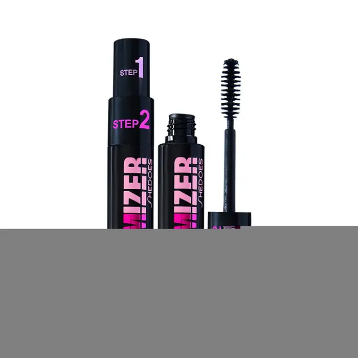 Mascara 2 en 1 Long et épais, brosse en Gel de silice, allonge le Volume, imperméable, durable, beauté des yeux, cosmétiques