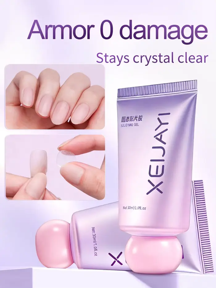 XEIJAYI 1pc 30ml Gel à ongles solide - Gel pour pointes d'ongles