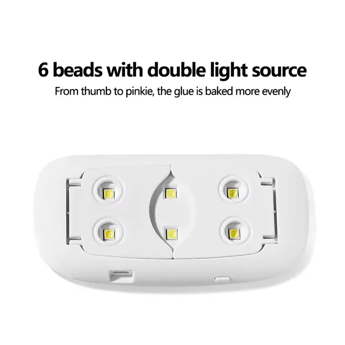 Lampe à ongles pliable 6w lampe à Led Uv pour Machine à ongles 6 Led Uv Gel vernis à ongles sèche la