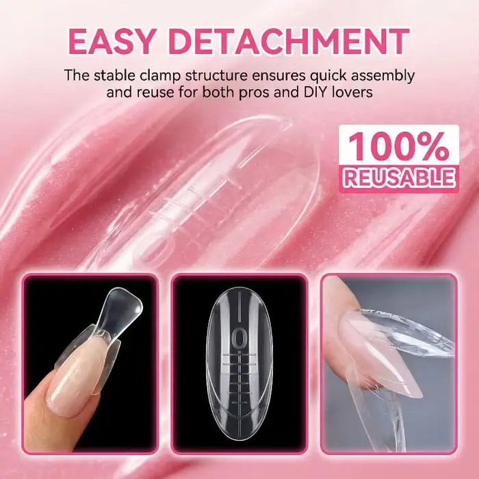 Formes d'ongles cercueil double système pour extension sandwich
