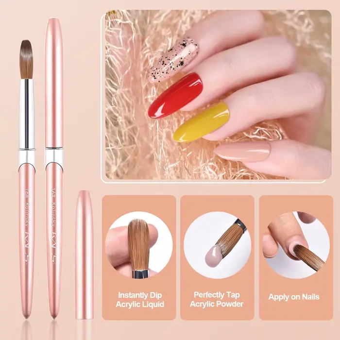 KADS – brosse professionnelle Kolinsky pour ongles