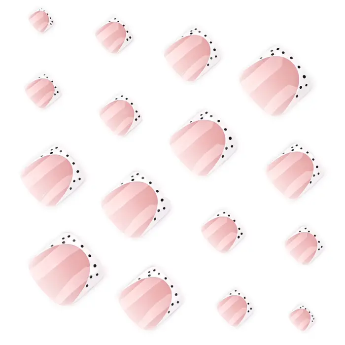 Faux ongles de pieds blancs français 24 pièces