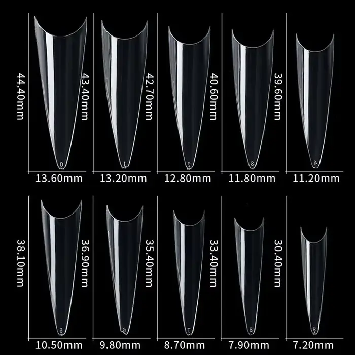 600 pièces/sac Transparent Nature presse sur ongles conseils Stiletto faux ongles acrylique couvertu