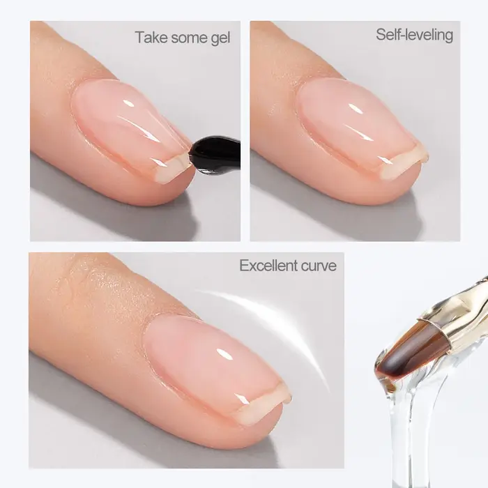 VENALISA 7,5 ml Gel de construction rapide, vernis à ongles gel semi-transparent, gel de trempage renforcé