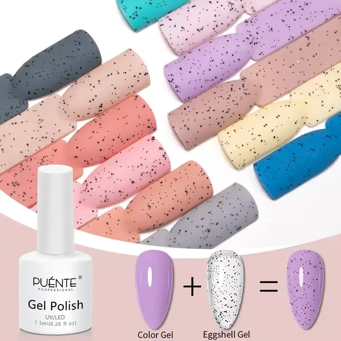 Verhéritage à ongles en gel coquille d'oeuf scintillant