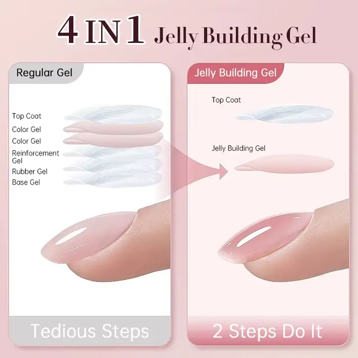 UR SUGAR 15ml Gel de Construction 4-en-1 Effet Gelée