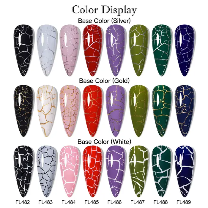 Quatre Lily 7ml Crackle Gel vernis à ongles hybride naturel sec bricolage Nail Art Cracking Gel