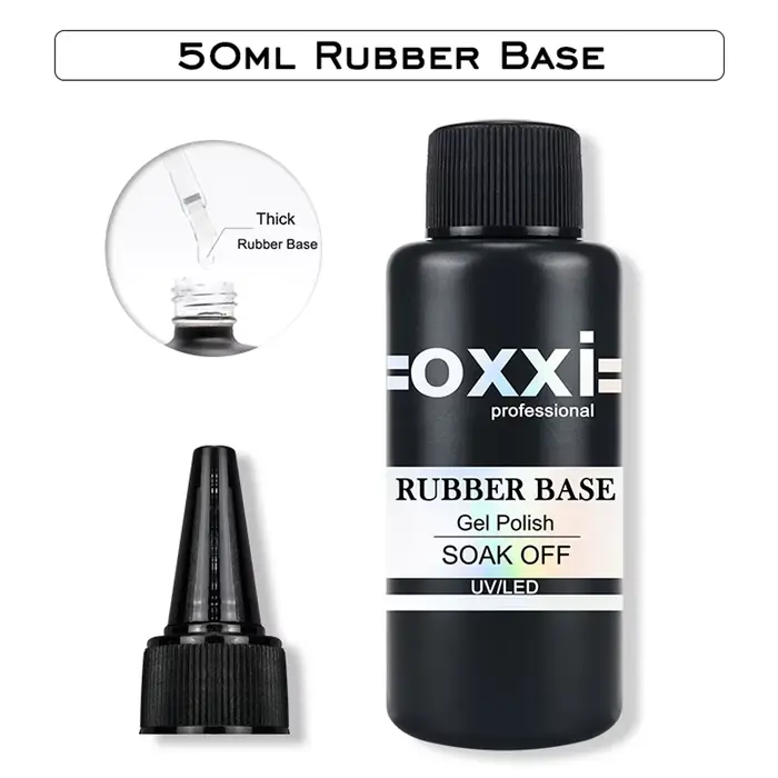 OXXI Base en caoutchouc épais et sans lingette vernis à ongles Gel dernier 50ml Nail Art couche de f