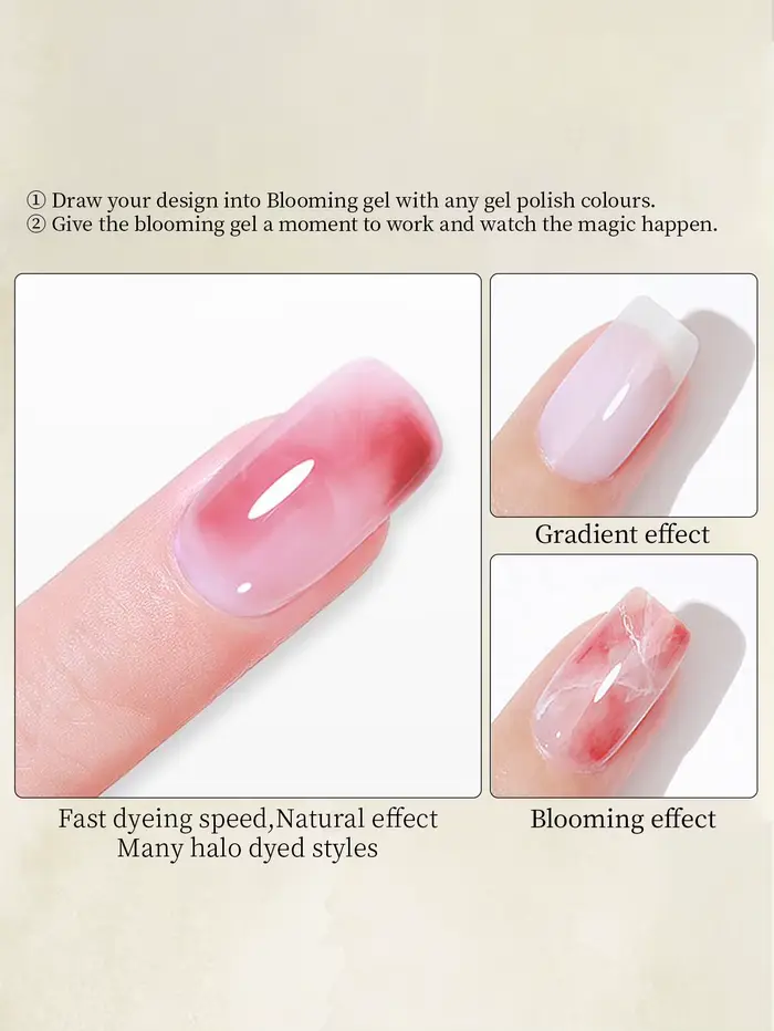 RSNAIL 10g Gel de Nail Art Effet Marbre Blanc Dégradé