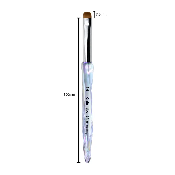 Brosse professionnelle pour nail art avec manche chic – Parfaite pour les manucure et le nettoyage f
