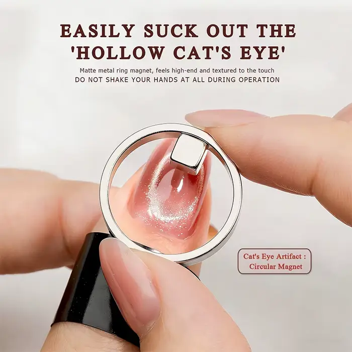 Aimant pour ongles œil-de-chat en forme d'anneau pour vernis gel