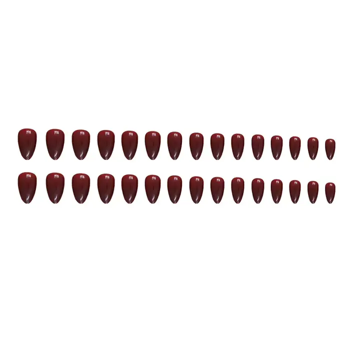 Rouge cerise 24 pièces presse sur ongles rose dégradé faux