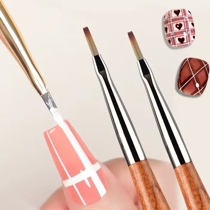 Pinceau pour Nail Art, vérificateur pour dessin d'ongles, peinture, outil de Nail Art, pinceaux de p
