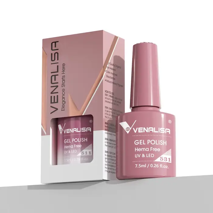 Venalisa HEMA TPO gratuit 7.5ml Transparent gelée Gel vernis à ongles nu rose