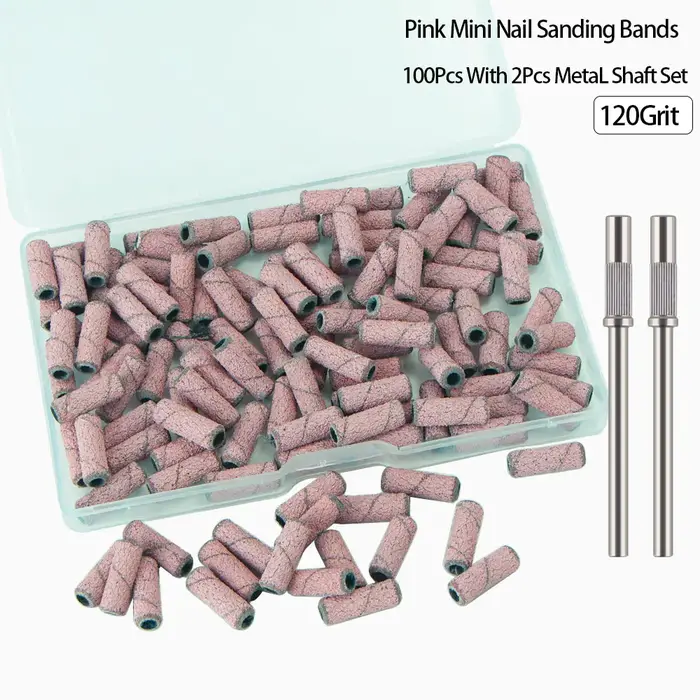 100 pièces bandes de ponçage pour perceuse à ongles avec 2