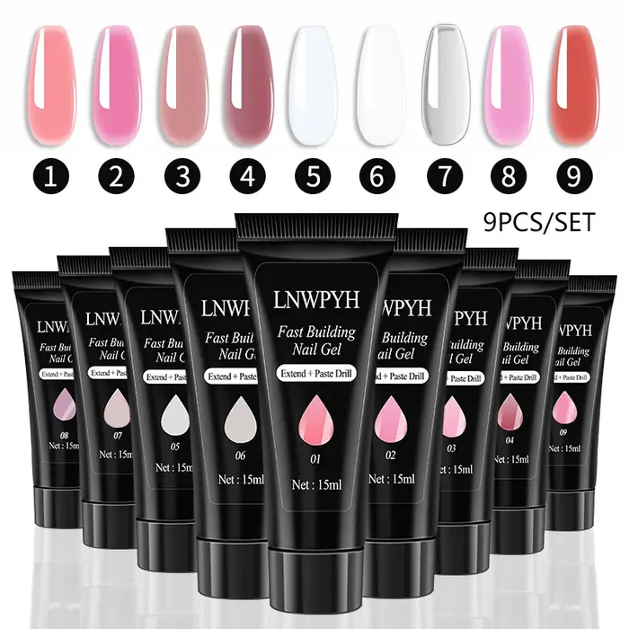 Ensemble de Gel pour ongles en Poly Extension