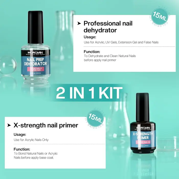 Déshydrateur de préparation des ongles et apprêt à ongles X-Strength