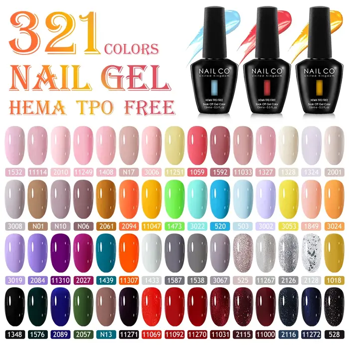 Vernis à ongles en gel NAILCO Hema Tpo Free 15ml, semi-permanent, à faire tremper, UV LED, base et top coat, pour nail art, fournitures pour ongles