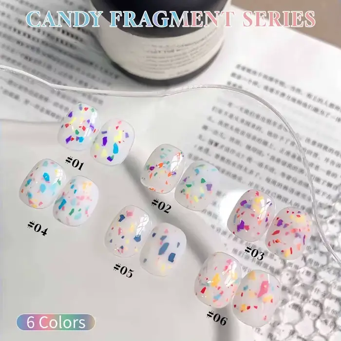 MIANEL 1-6 pièces 12ML été Style japonais bonbons Fragments Gel vernis à ongles