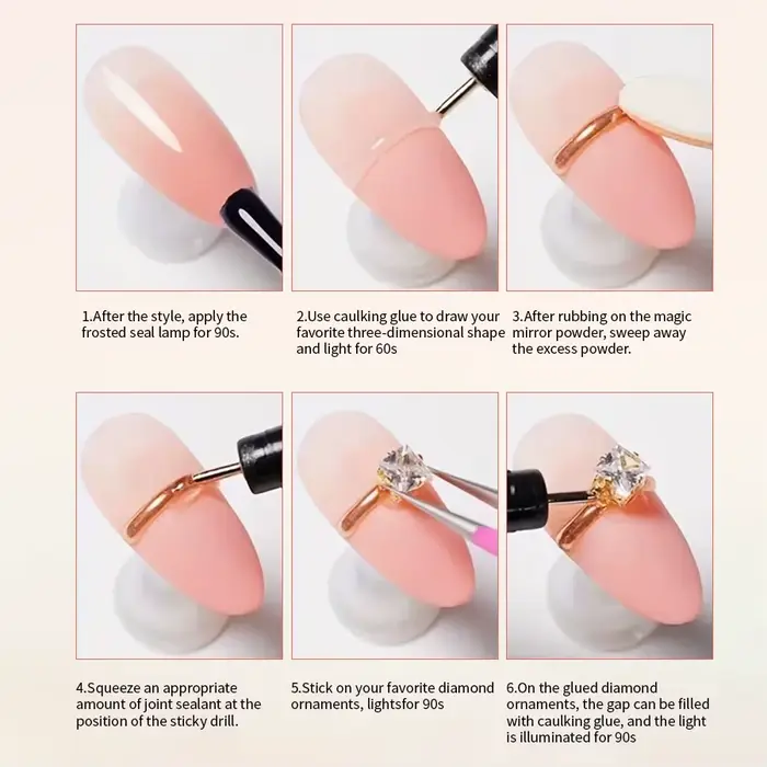 RSNAIL 4 en 1 Gel strass 15g Gel pour ongles Super fort pour décorations Nail Charm 3D