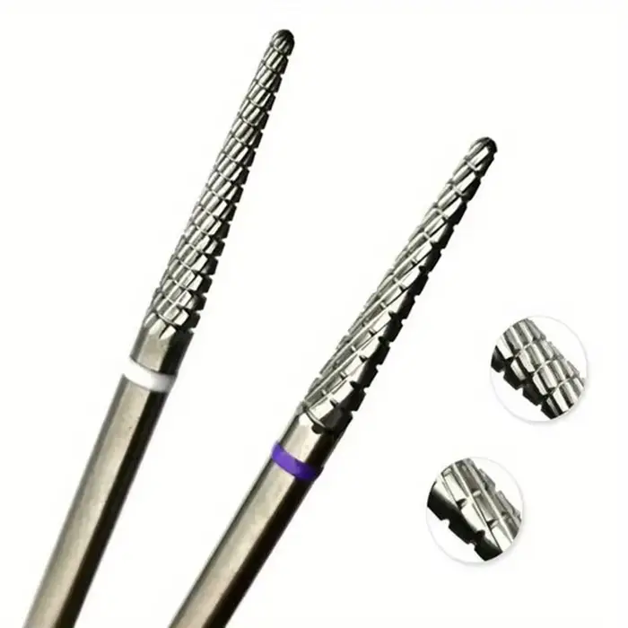 1/2 pièces carbure cuticule propre ongles peu cône ongles forets électrique meulage bavure manucure