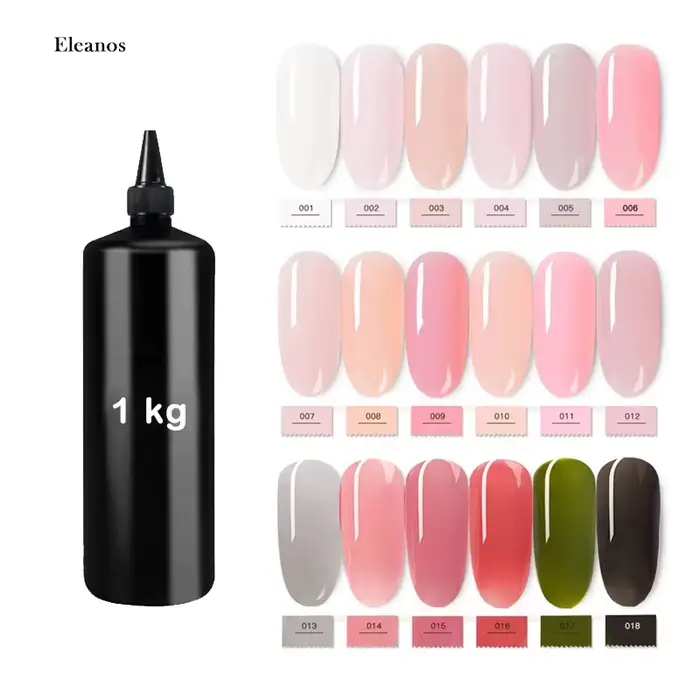 Eleanos 1 kg Gel de gelée clair vente en gros Gel vernis à ongles Semi Transparent UV LED Gel Super qualité sirop