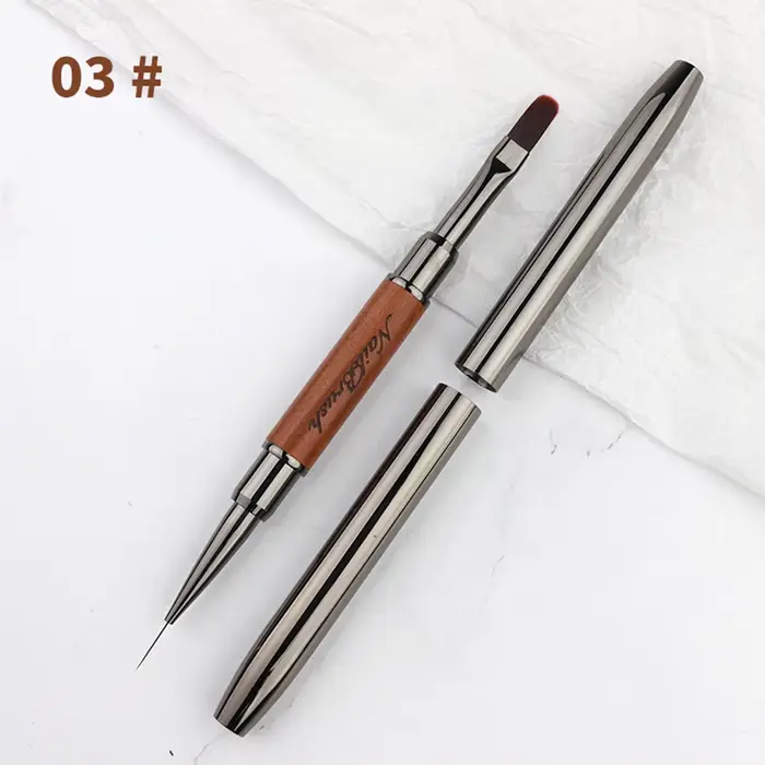 Stylo à ongles Double extrémité, brosse de colle, stylo de photothérapie, brosse de revêtement de Ge