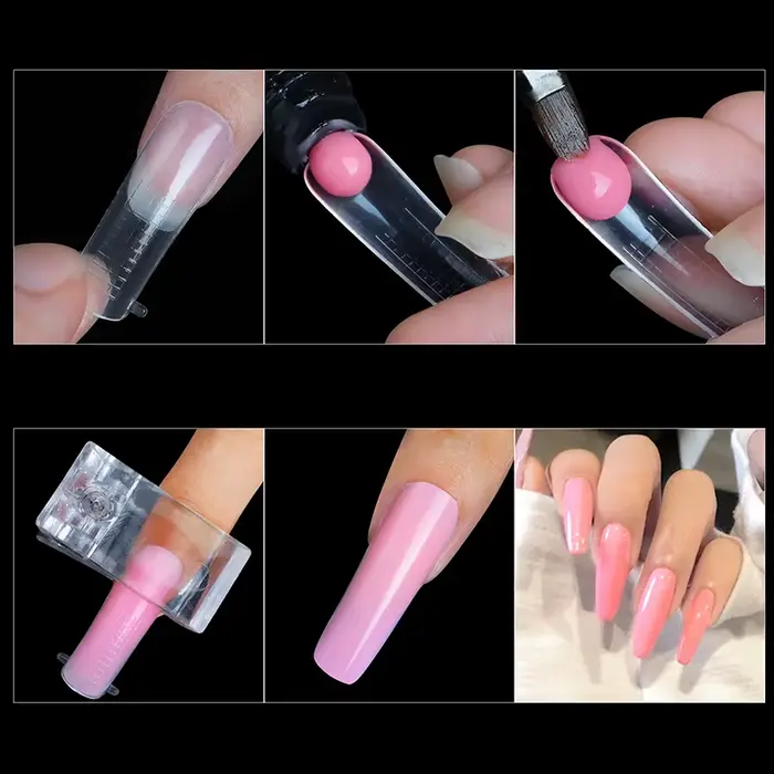 faux ongles capsule ongle press on nails ongle faux chablon gel ongle Faux Doigts en Gel Acrylique, 