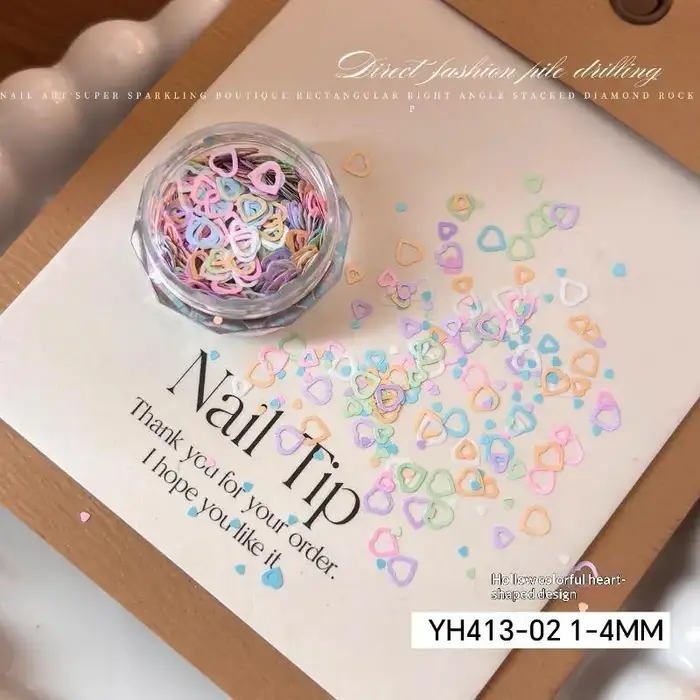 Nouveaux paillettes de nail art en forme de macaron pastel
