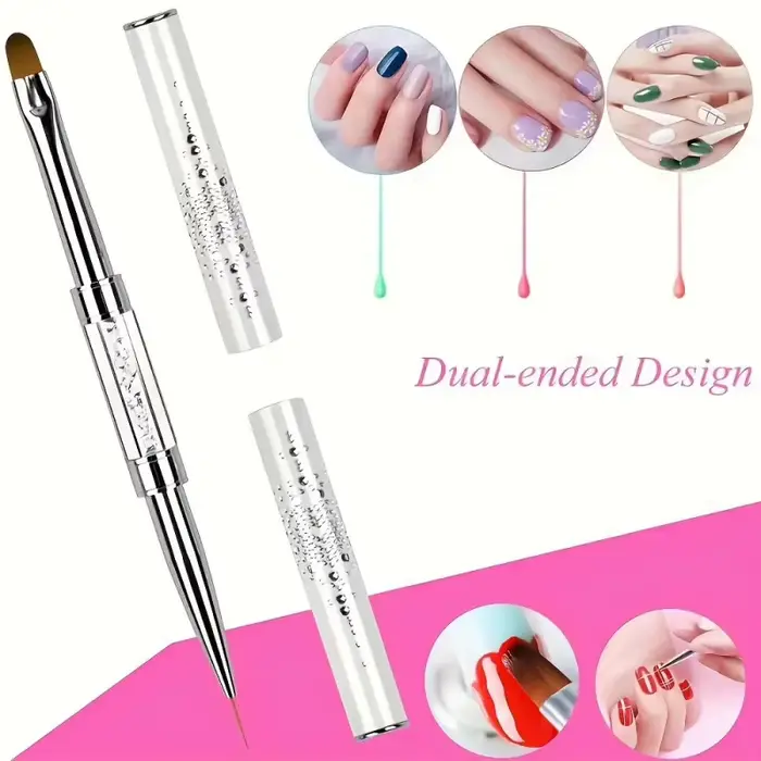 Pinceau professionnel pour nail art - Construction robuste en acier inoxydable