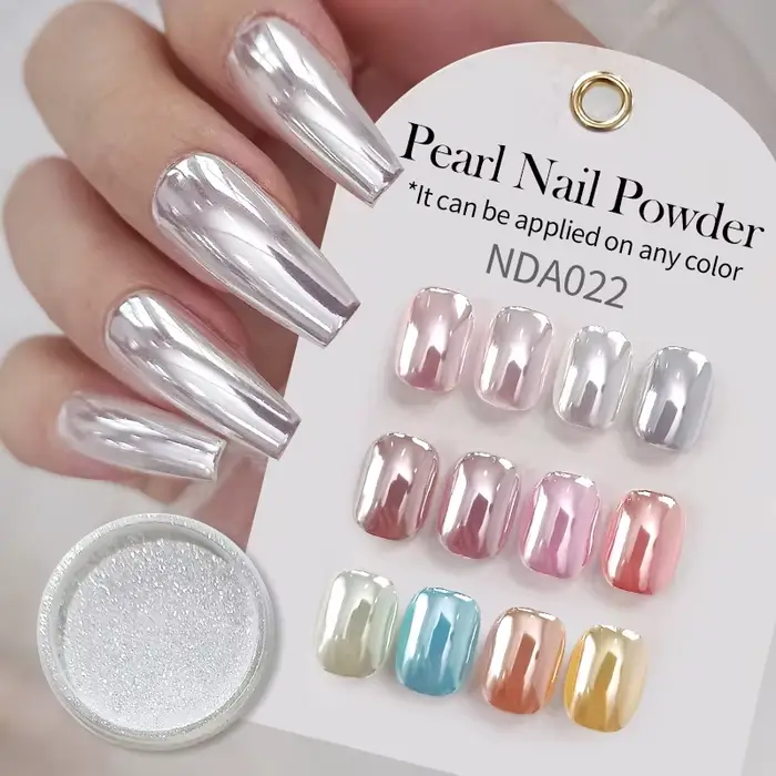 NICOLE DIARY – poudre à ongles miroir au clair de lune